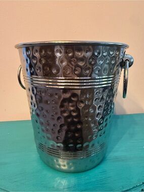TableCraft Hammered Stainless Steel Wine Champagne Ice Bucket